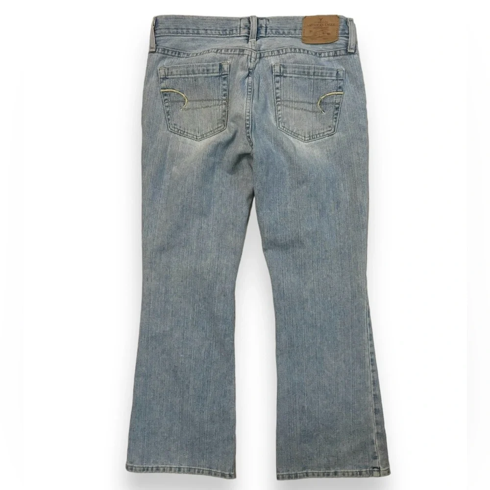 AMERICAN EAGLE 90s Hipster Flare Light Wash Jeans - Picture 3 of 7